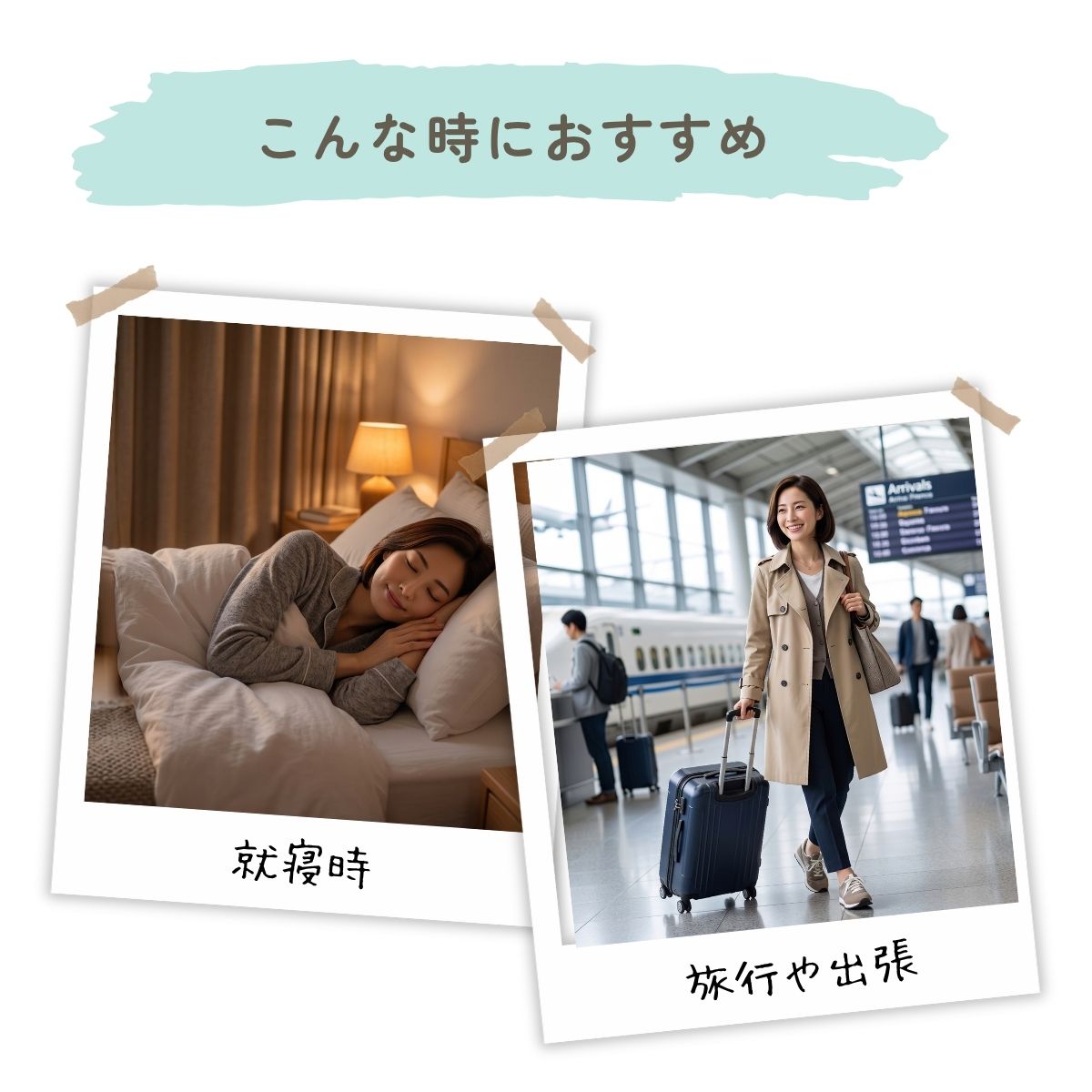 こんな時におすすめ　就寝時、旅行や出張に