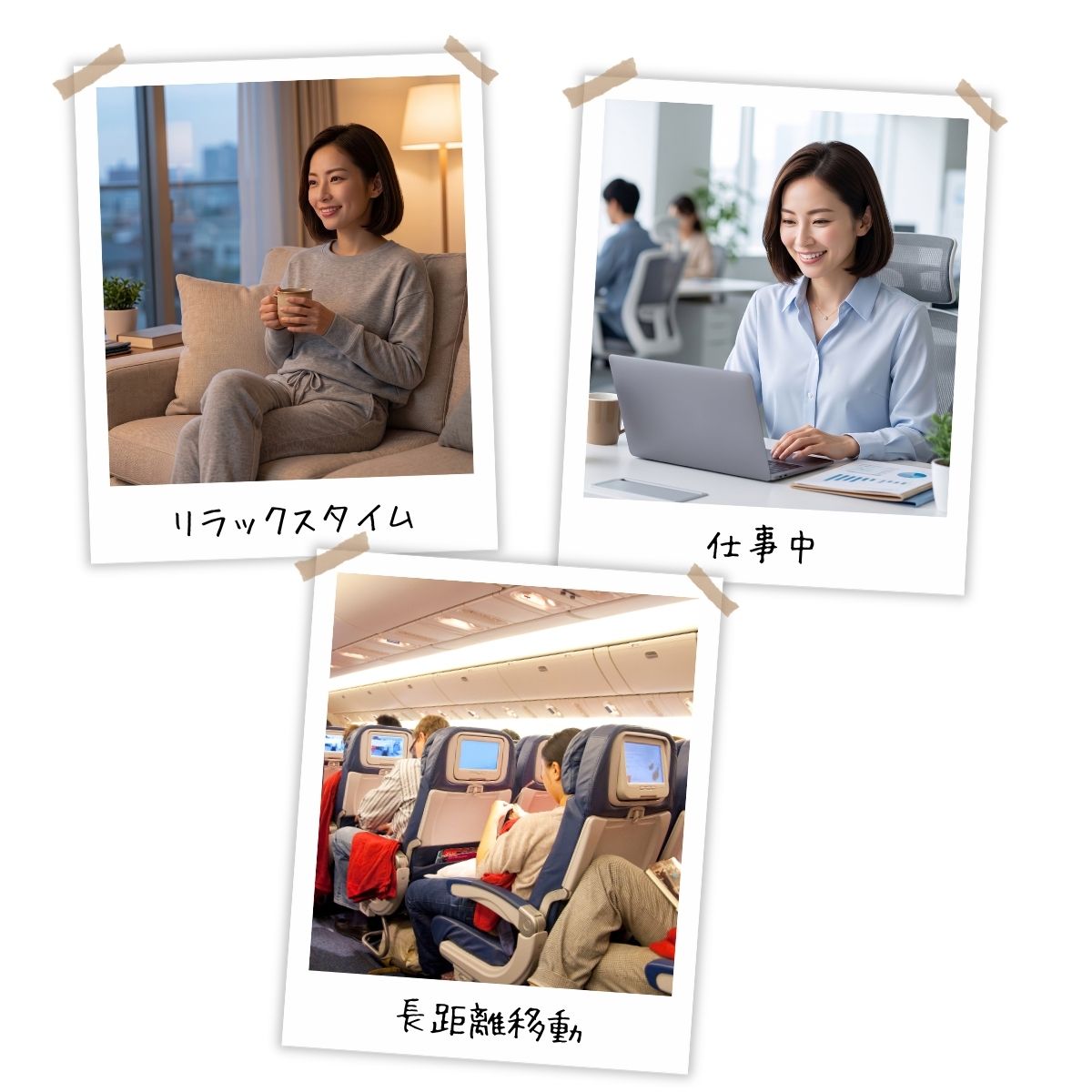 こんな時におすすめ：リラックスタイム、仕事中、長距離移動中